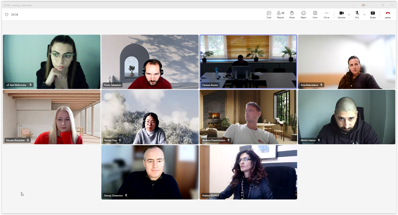 Online Partners Meeting within the frame of the AGRIC Project
